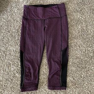 lululemon capri mesh workout leggings